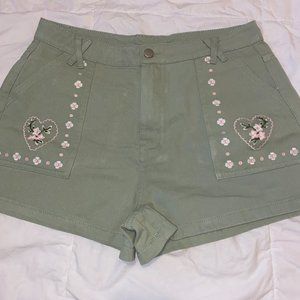 Sage green shorts